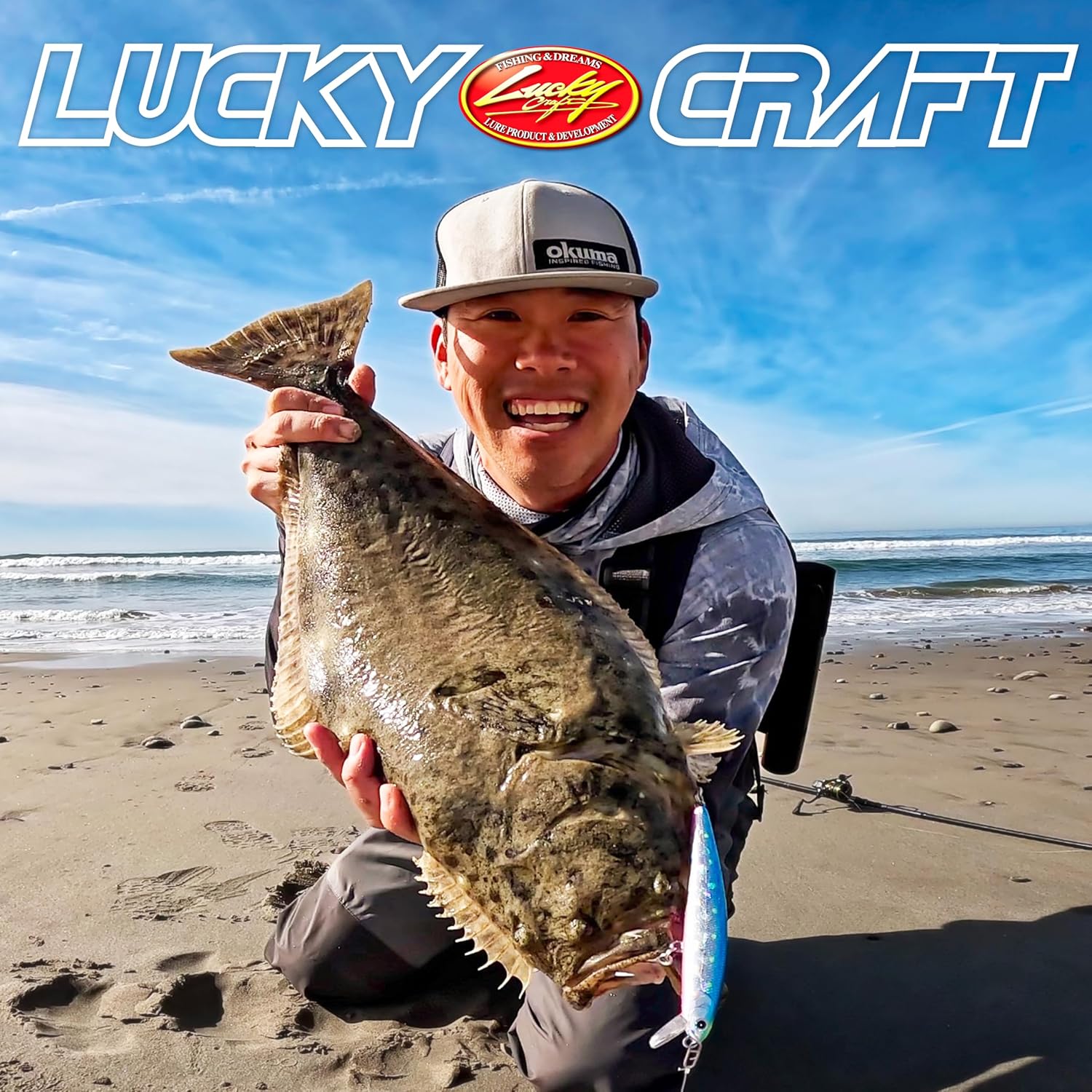 LUCKY CRAFT FlashMinnow 130MRS Saltwater Fishing Lures, Jerkbait for Halibut and Bass Fish, Slow Sinking 2-4ft, Surf Fishing Gear and Tackle Box Accessories
