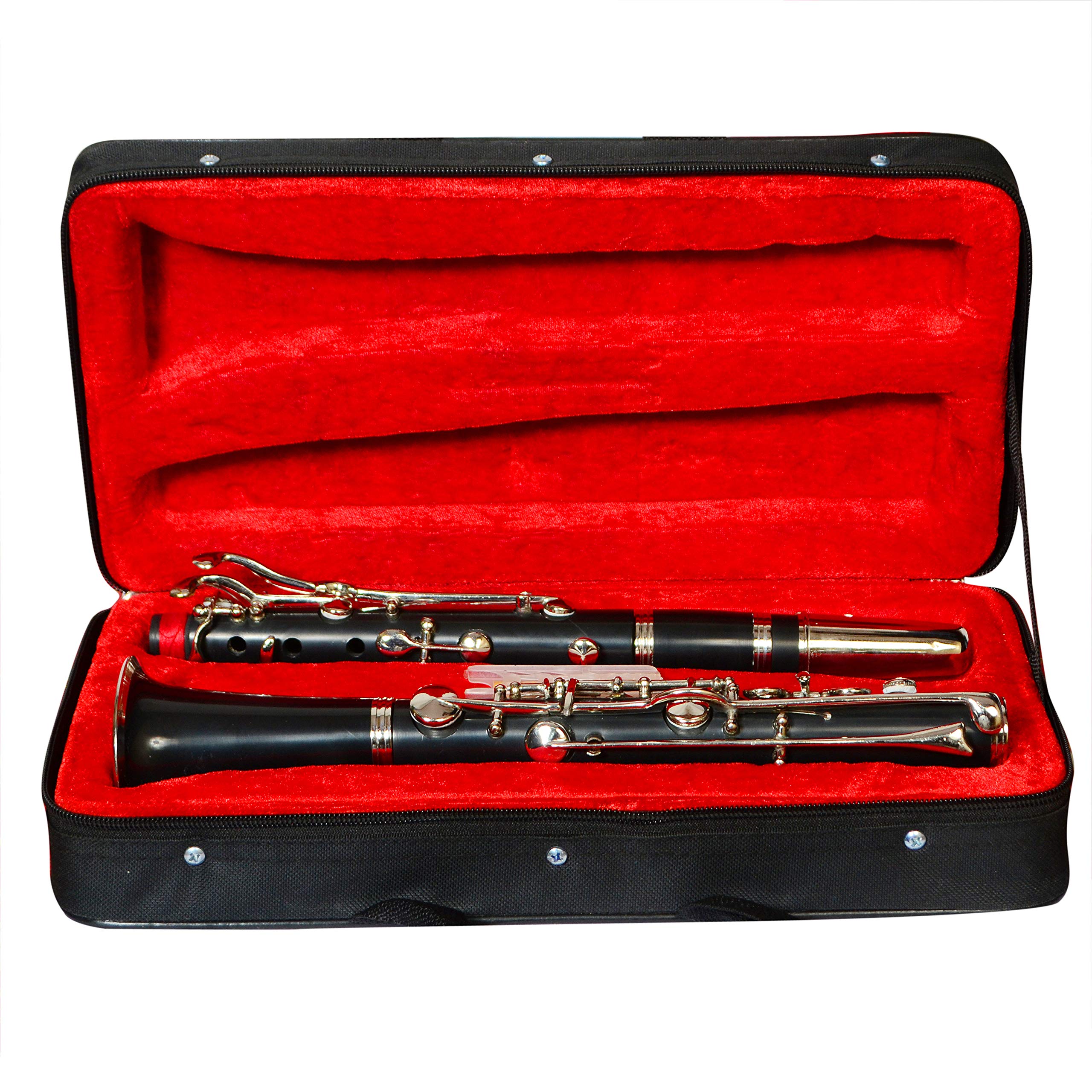 SKYLARK INTERNATIONAL® Clarinet German Silver 13keys with Hard case And Extra Reed