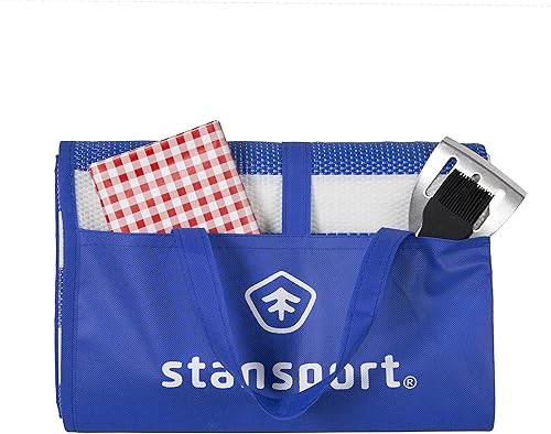 Miniatura 3 de Stansport Alfombra de paja Tatami 60 pulgadas de largo x 78 pulgadas de ancho Azul,Verde,Rojo