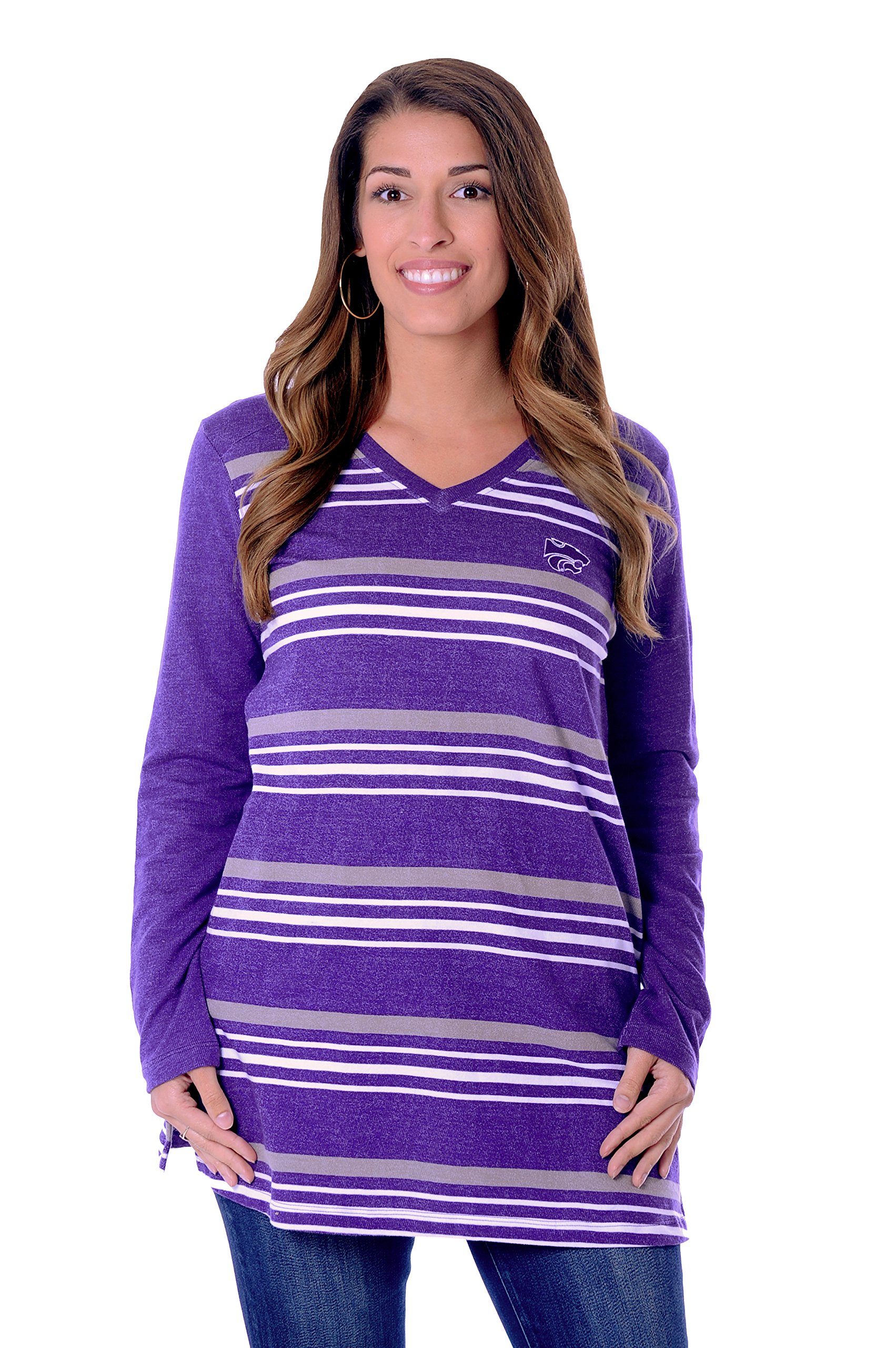 NCAA Women's Fleece Tunic, Purple/White, Large