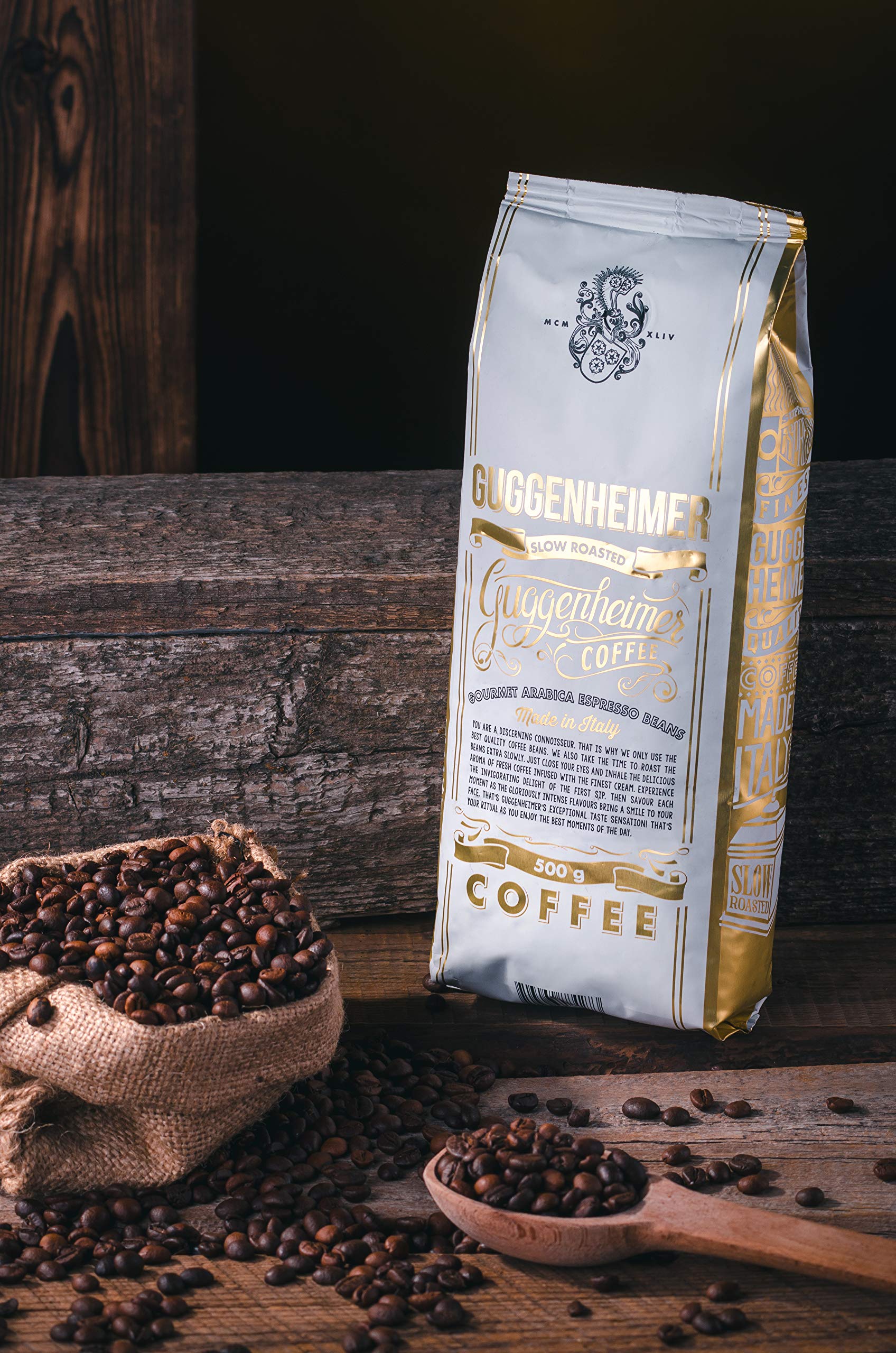 Guggenheimer Coffee Pack Degustación Café En Grano 1kg (2x500g) Supreme Y Gourmet Arabica Tueste Italiano Baja Acidez