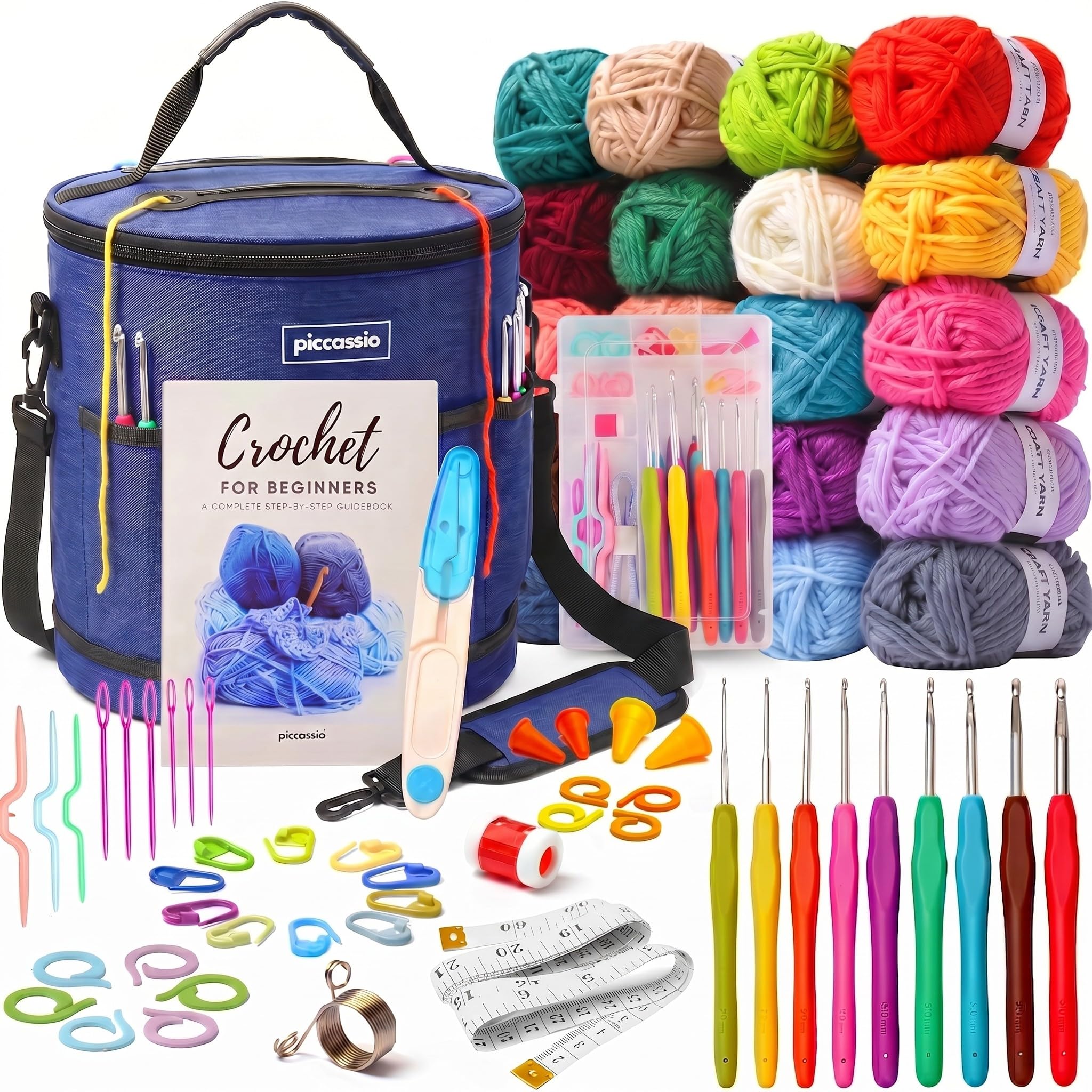 Amazon.com: Piccassio Crochet Kit for Beginners – Complete Starter