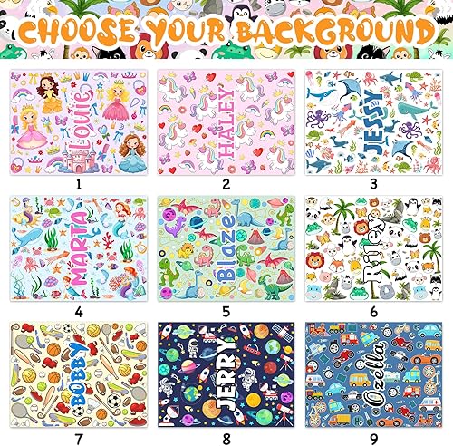 Miniatura 2 de PUREFLY Botellas de agua personalizadas para niños para la escuela con nombre o texto, botella de agua deportiva de acero inoxidable aislada