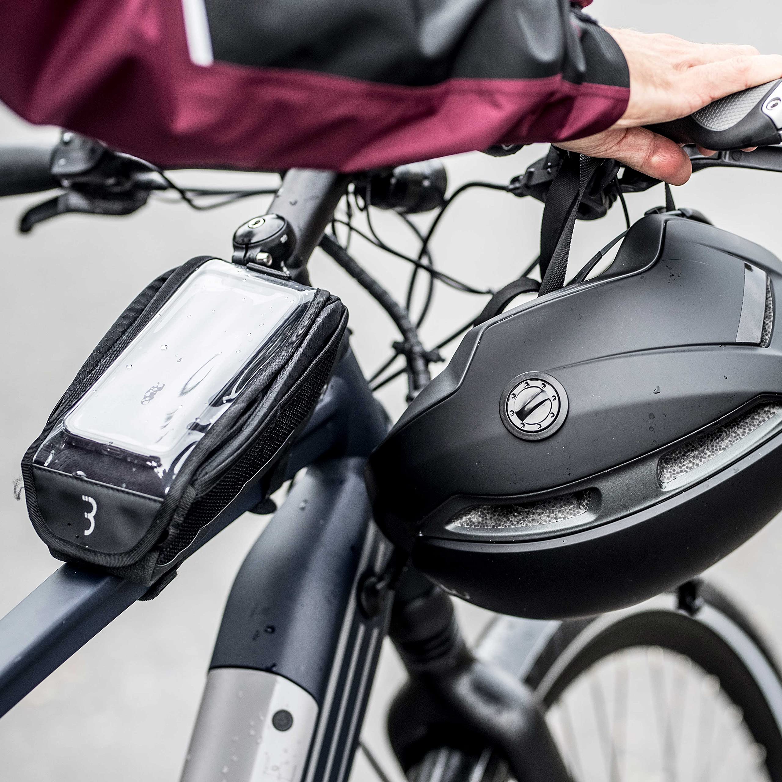 BBB Cycling torba rowerowa TopTank | torba na ramę, zintegrowana osłona na smartfon z możliwością dotykowego etui na smartfon, torba na górną rurę, nadaje się do telefonów komórkowych do 7 cali