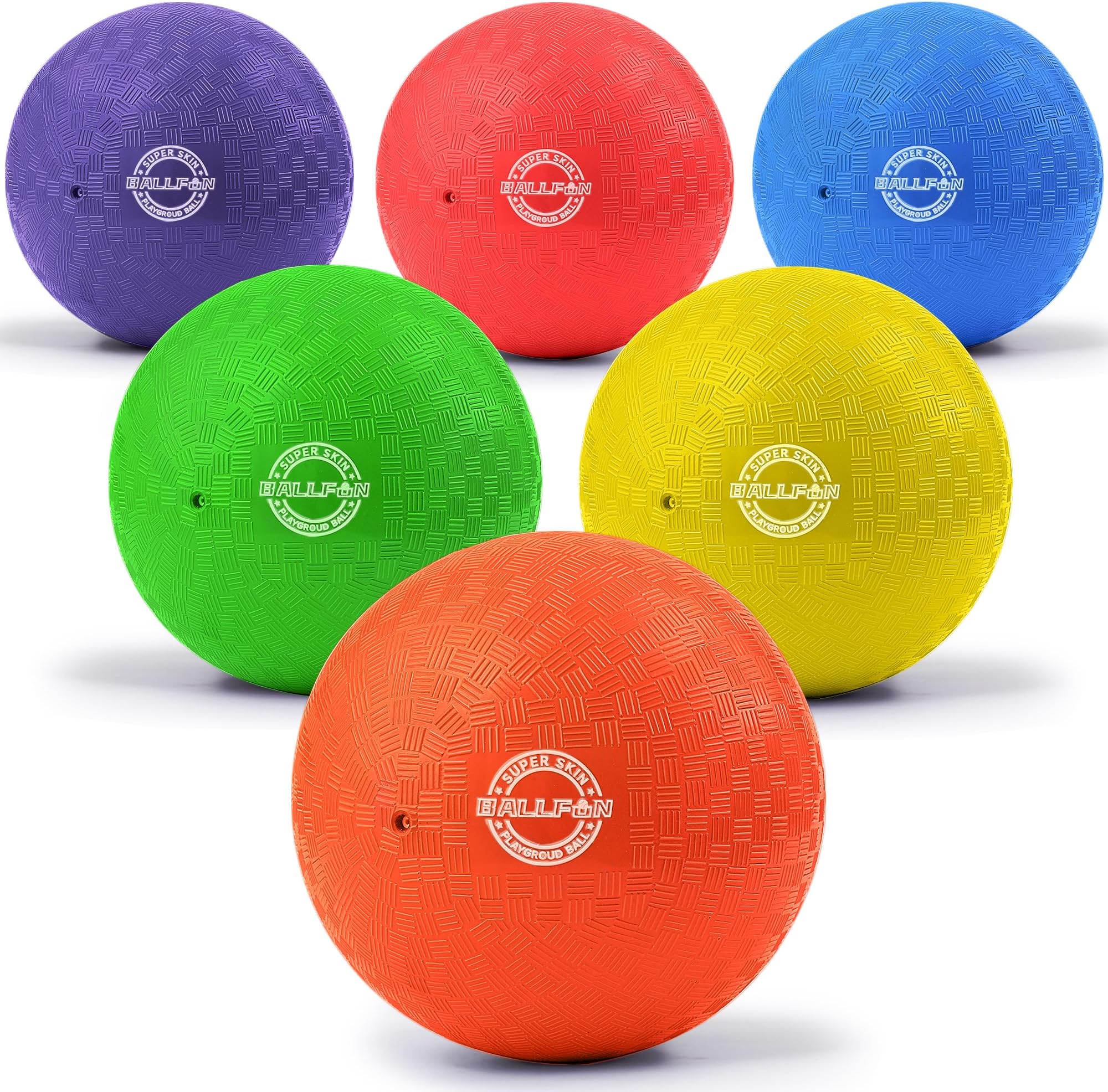 8.5 Inch Dodgeballs Playground Balls, Dodge Ball Set for Kids & Adults, Bouncing Kickballs Handball for Outdoor & Indoor Games - Includes Pump & Mesh Storage Bag