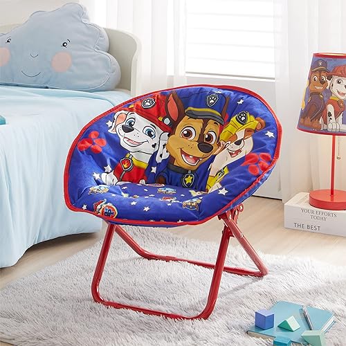 Miniatura 105 de Idea Nuova Paw Patrol Skye - Silla plegable Saucer™ de 19 pulgadas con marco de metal rosa, a partir de 3 años Avengers / Gris,Pistas de