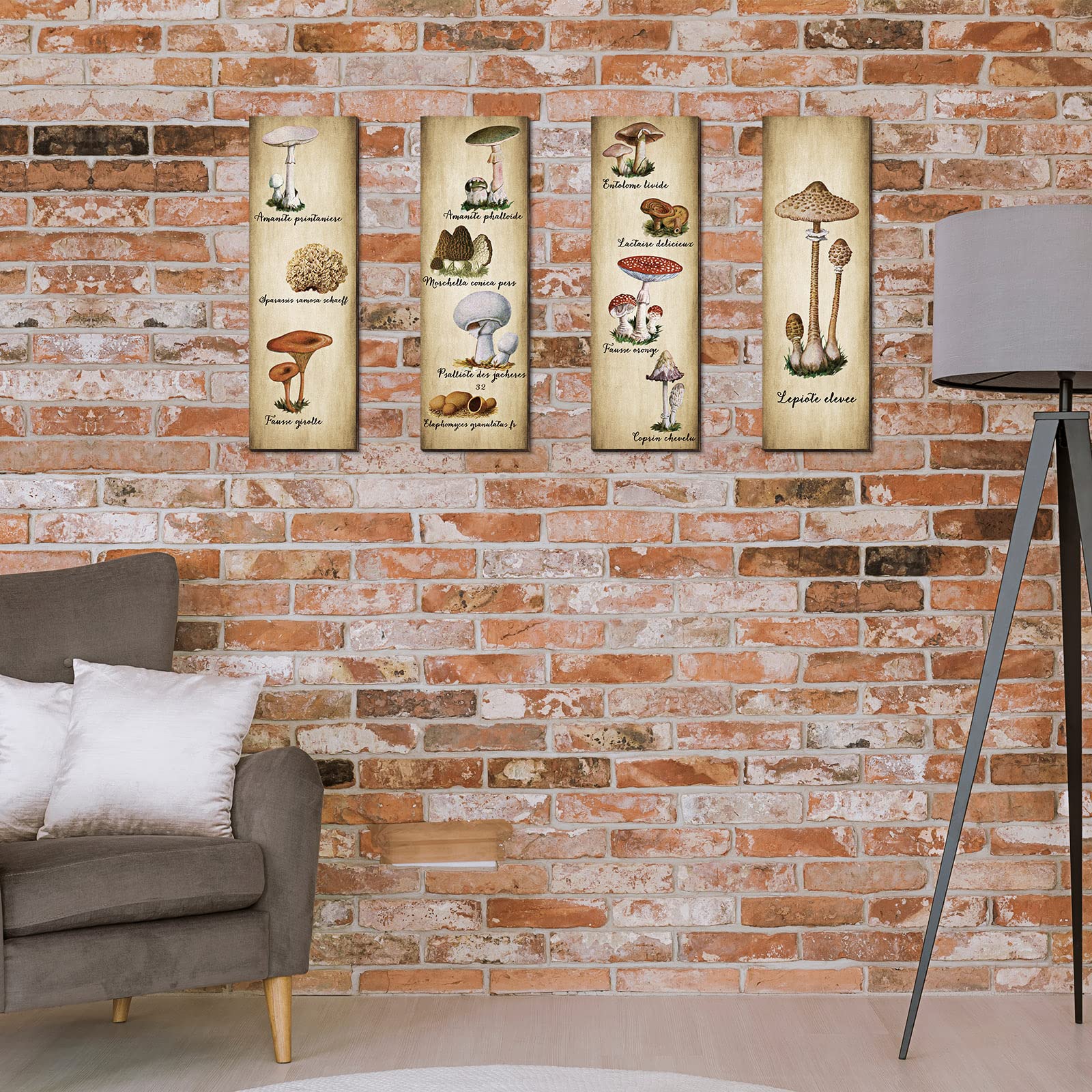 Amazon.com: Yookeer 4 Pcs Vintage Mushroom Wall Decor Art Wooden