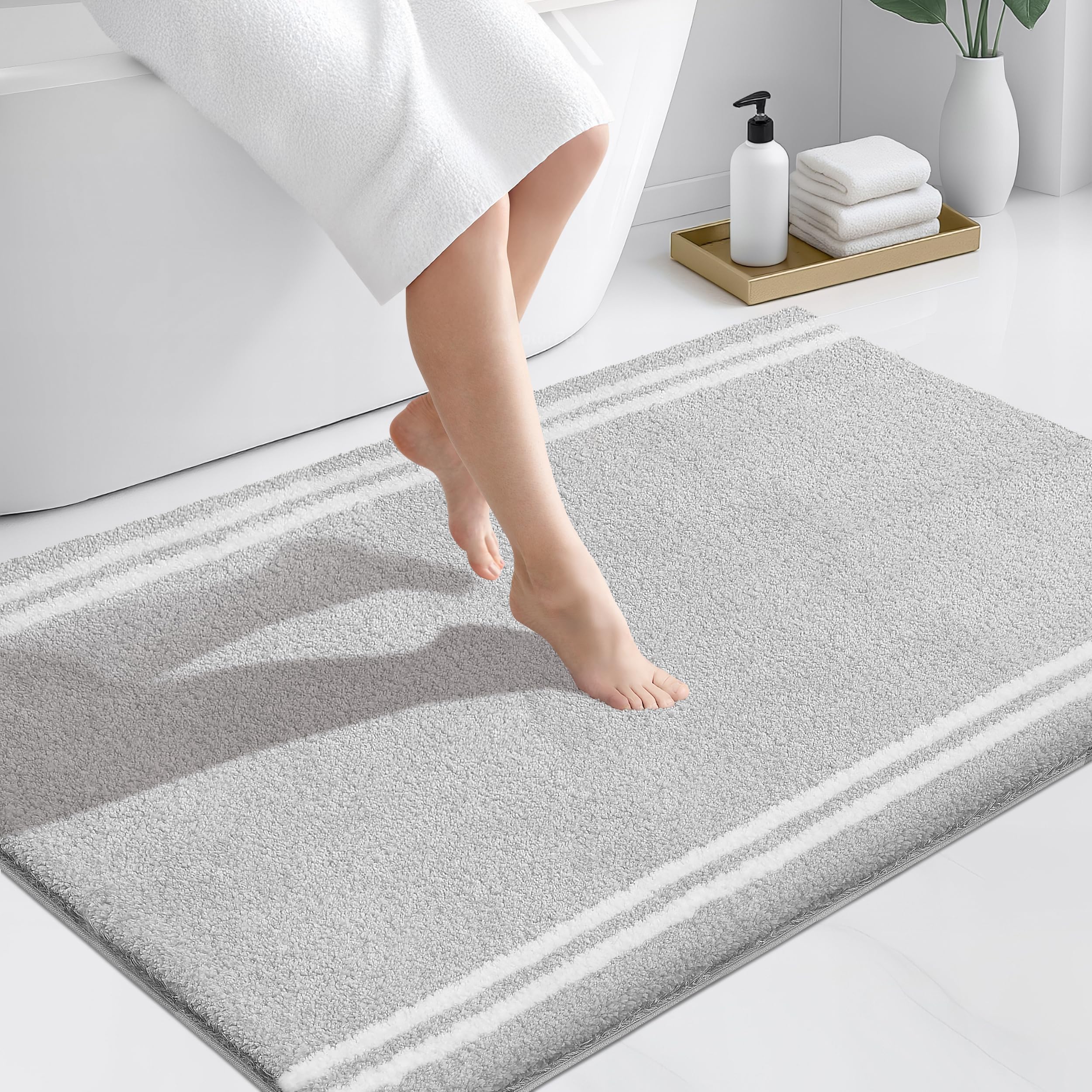 Amazon.com: PURRUGS Bathroom Rug Non-Slip Machine Washable 30