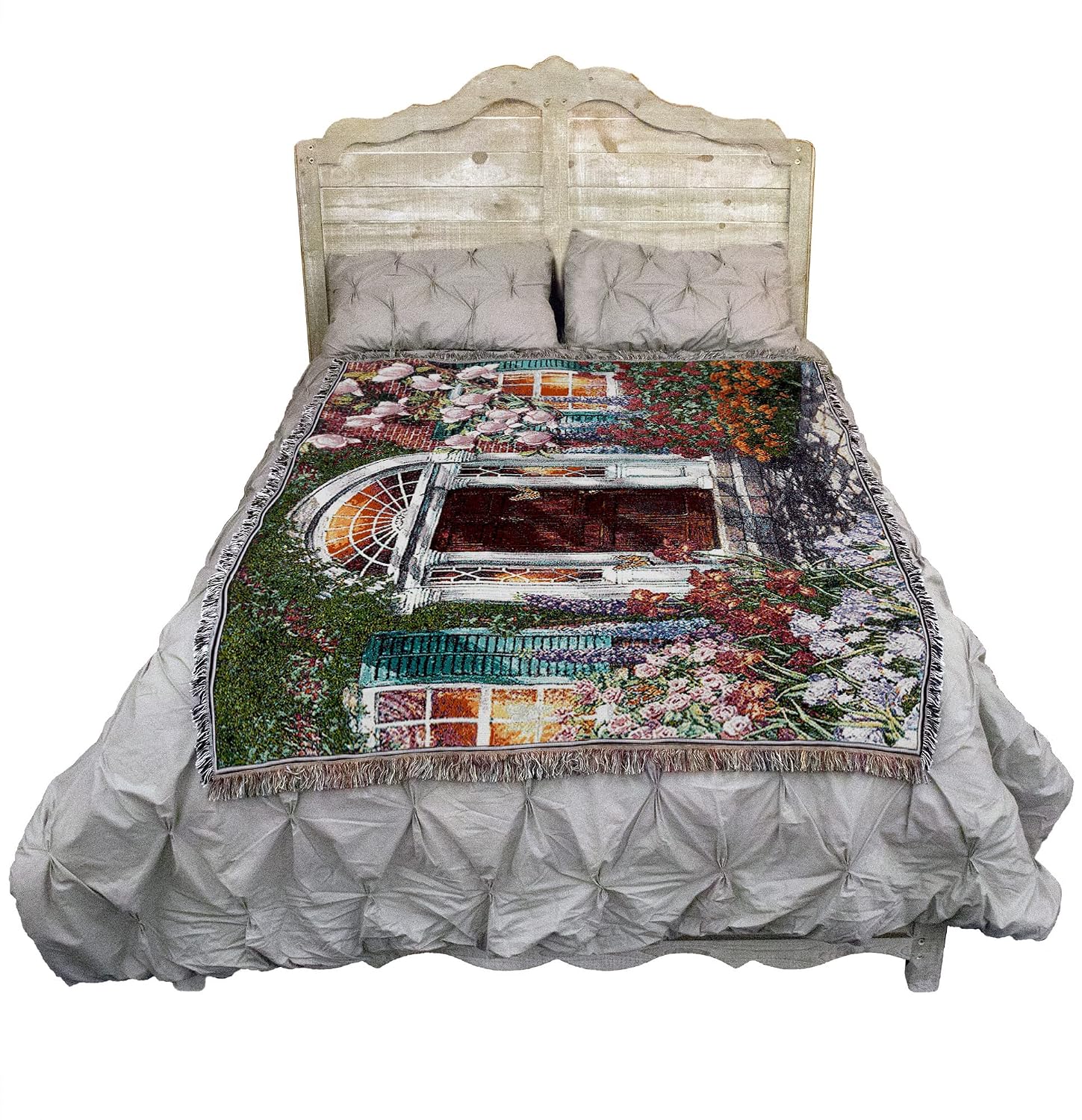 Pure Country Weavers House Warming Blanket - Gift Tapestry Throw Woven from Cotton - Made in the USA (72x54)
