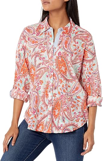 Zoey Petite Summer Paisley Shirt 