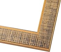 Vista 4 de Marco de fotos Sonoma de madera maciza envejecida color negro y dorado de 33 x 33 pulgadas, ancho de moldeo de 1.625 pulgadas, con plexiglás