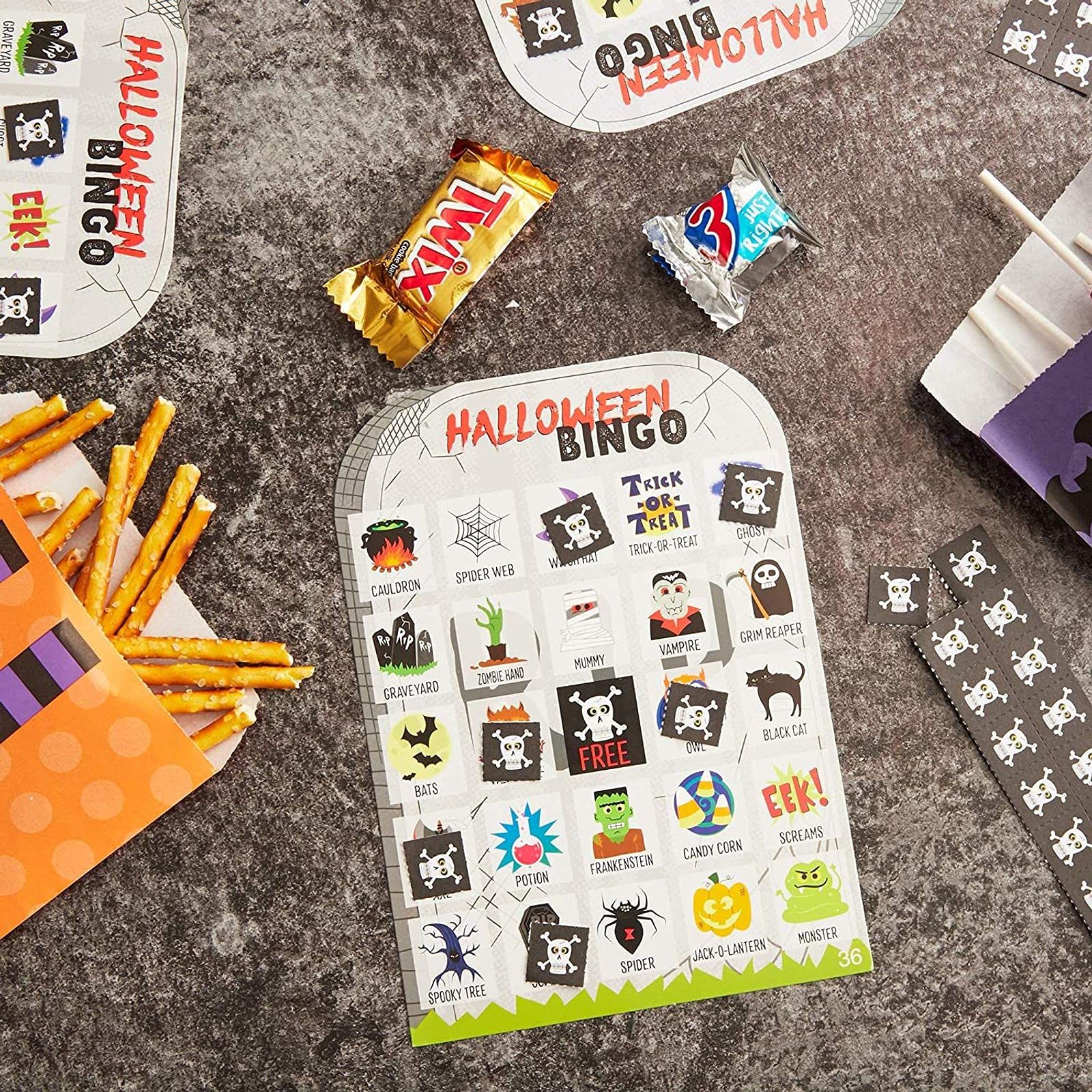Amazon.com: Halloween Party Bingo Game Set for Kids, Family Events,  Classrooms (36 Players) : Toys & Games