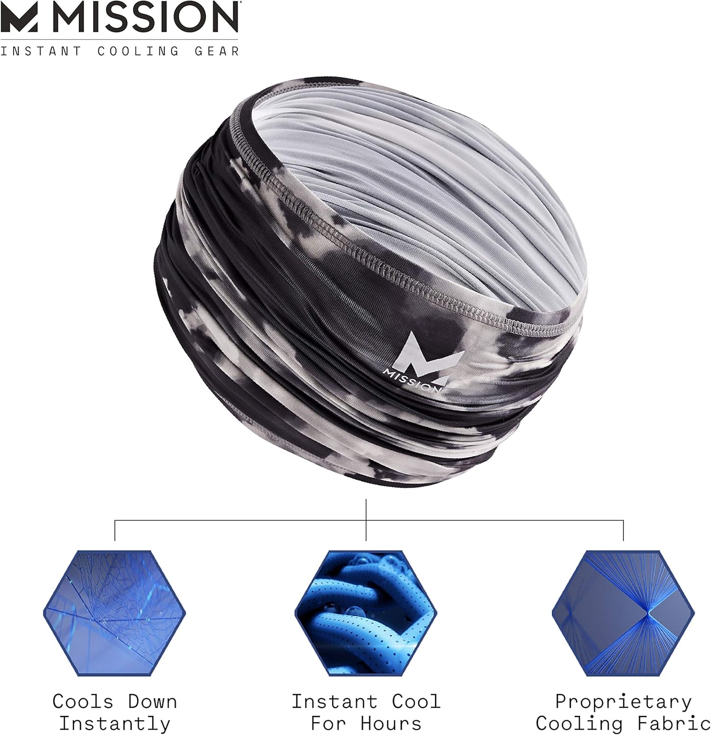 MISSION Cooling Neck Gaiter 12+ Ways to Wears, Face Mask, UPF 50, Cools When Wet- Cloud Quite Shade : Clothing, Shoes & Jewelry