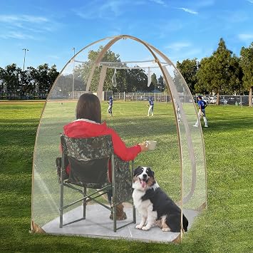 EighteenTek Pod All Weather Sports Tent with Attached Floor, Instant Outdoor Bubble Tent, Rainproof Camping Sun Shelter for Sports Events Camping Fishing Cheering 1-4 Person