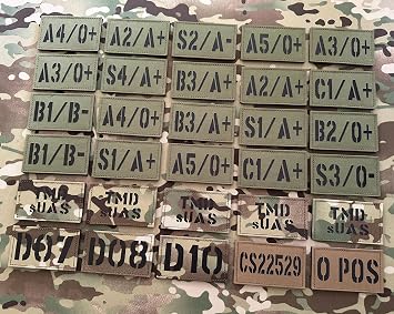 2 Pack Custom IR Infrared Call Sign Laser Cut Patch