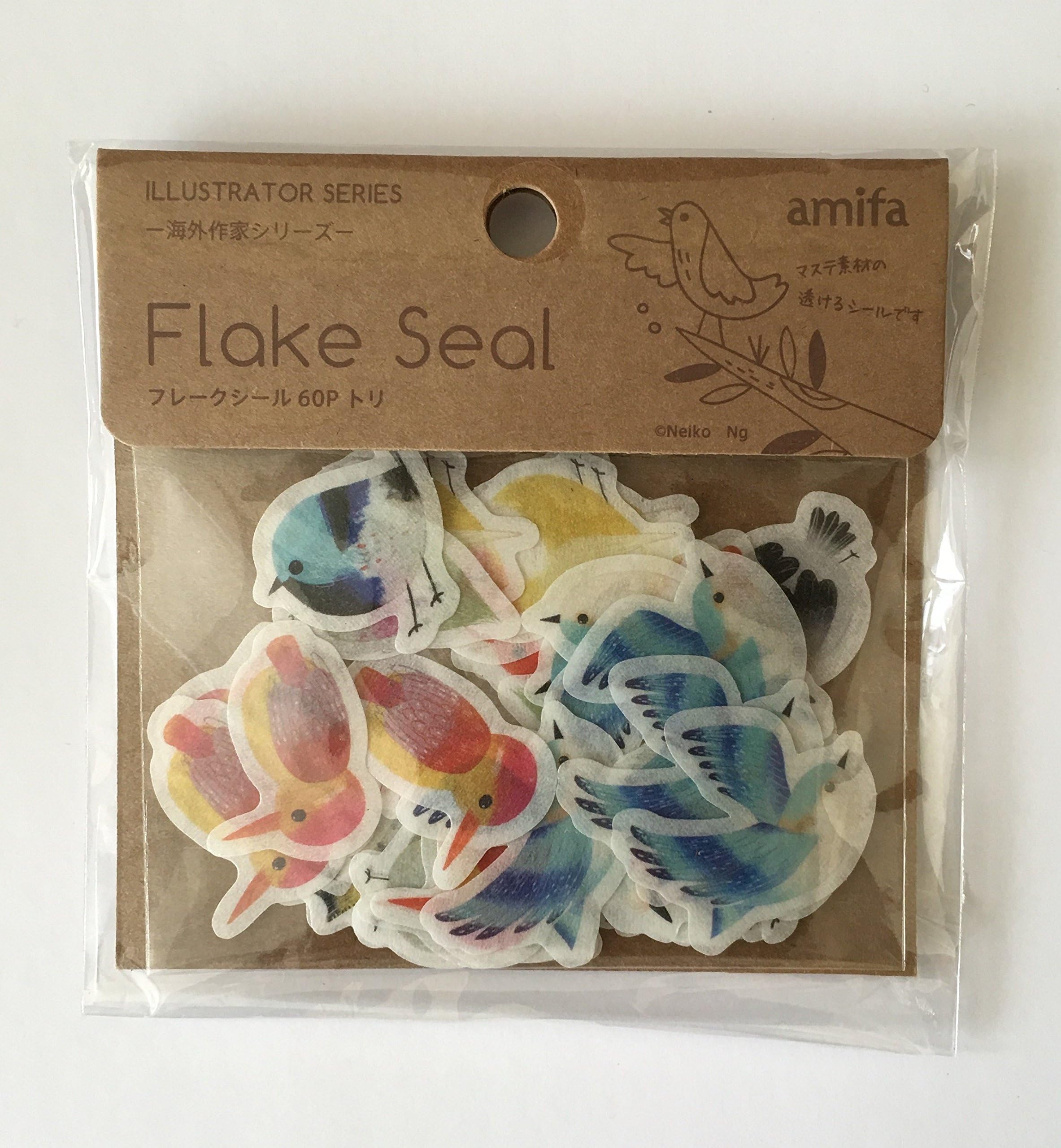 Cute Bird Mini Stickers Collection 60 Pack Flake Seals