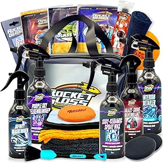 Car Care Set: Rocket Performance Box, 17-Piece Car Cleaning and Care Set for Outdoor and Indoor Use, Car Fragrance: Bubble Gum