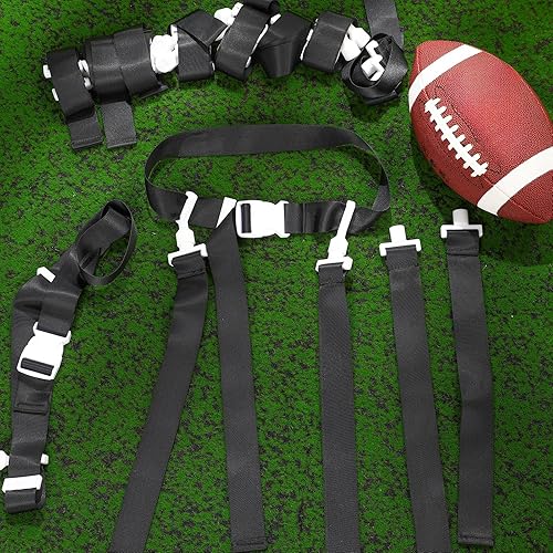 Miniatura 6 de Peryiter Juego de cinturones de fútbol con bandera de 12 jugadores para jóvenes, niños, juegos deportivos, prácticas, entrenamiento, cumpleaños,