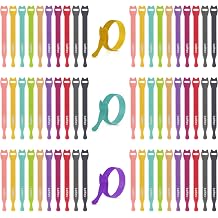 Cable Ties, 60 PCS 8 Inch Fastening Cable Straps, Reusable Hook and Loop Straps Wire Management, Cord Organizer Ties for Home Desk Office Organization