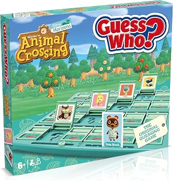 Winning Moves Games Animal Crossing Guess Who? Board Game, Play with Tom Nook, Margie, Harvey and Daisy Mae Asking yes no Questions to Reveal Your Opponents Mystery Character, Ages 6 up, Multicolor