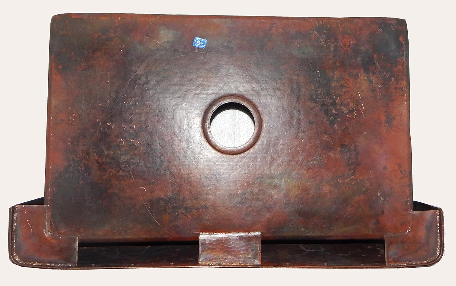 Apron Front Farmhouse Kitchen Mexican Handhammered Copper Sink Rivets Single Bowl