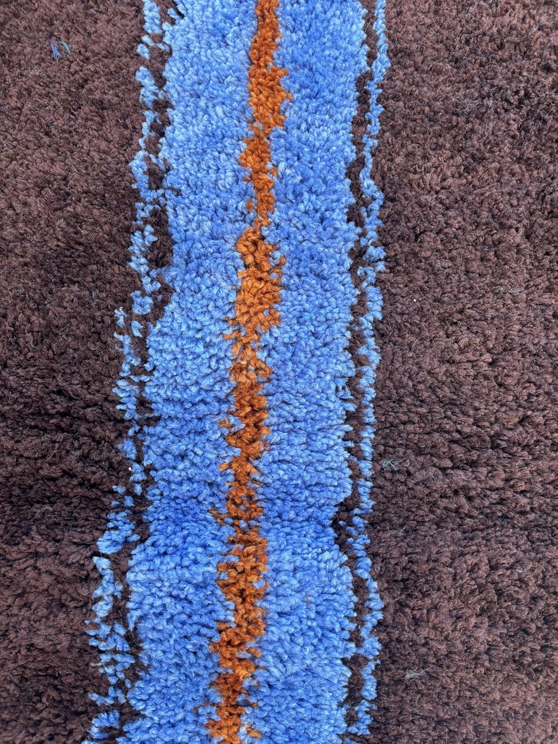 Brown and Blue Surfboard Shaped Rug Machine Washable mat New 60"