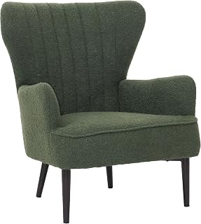 Mendler HWC-K37 - Sillón tapizado (600 g/m²), diseño retro, color verde