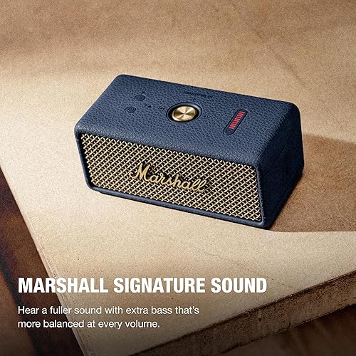 Miniatura 14 de Marshall Emberton III - Altavoz Bluetooth portátil, diseño resistente al agua IP67, sonido estéreo fuerte, graves profundos con tiempo de Negro