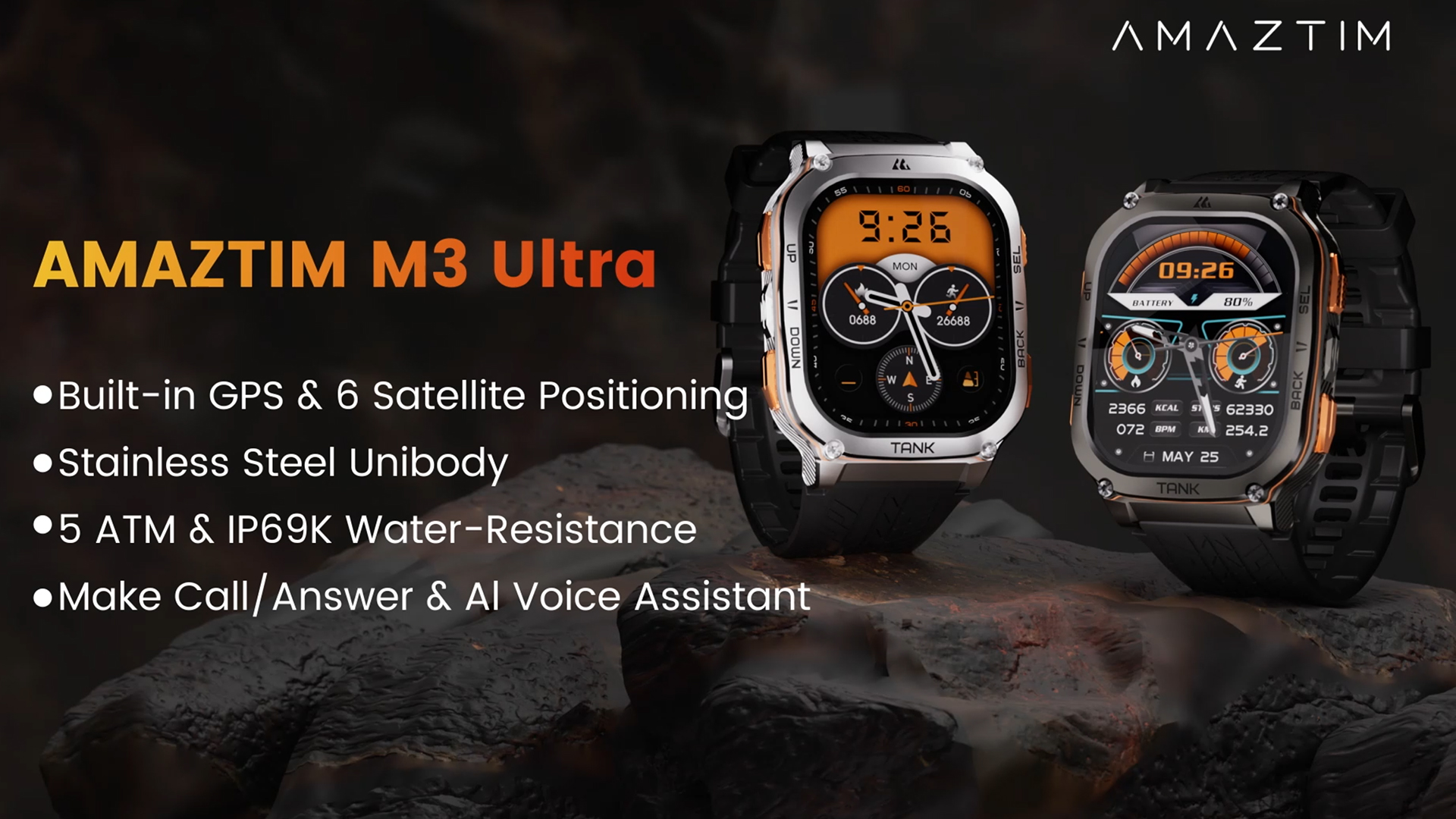 Amazon.com: AMAZTIM Military Smart Watch with GPS, 6 Satellite