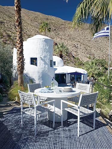 Miniatura 2 de Dash and Albert Coco - Alfombra de área para interiores y exteriores, 7.5 x 9.5 pulgadas, tela a cuadros azules, lavable, duradera, resistente a