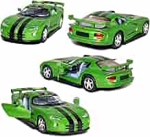 ミニカー DODGE VIPER Majorette Dodge Viper Green with Black Stripes 1:60 (3
