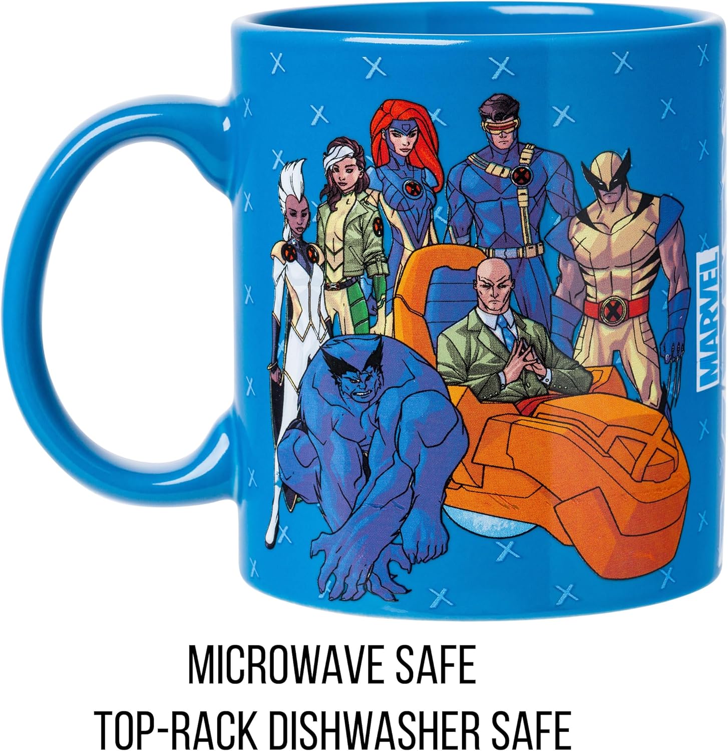 Silver Buffalo Marvel X-Men Ceramic Mug Featuring Professor X, Wolverine, Cyclops, Jean Grey, Rouge, Beast, and Storm, 20 Ounces - Image 3