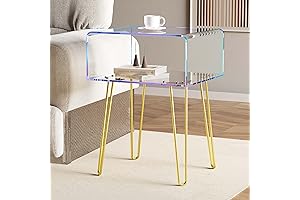 Acrylic End Table Makes Your Home Glow with Iridescent Beauty