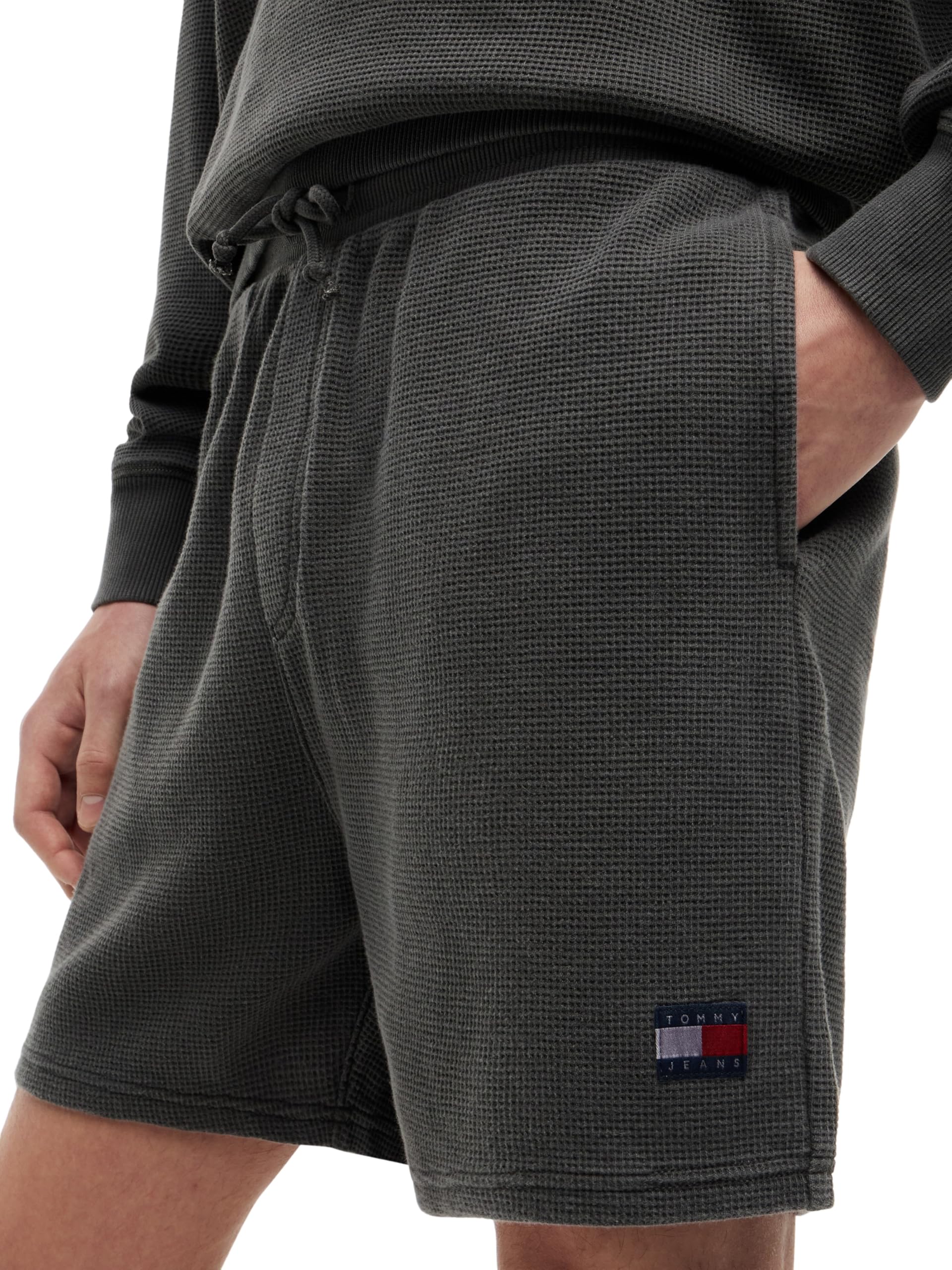 Tommy Jeans Herren Sweatshorts TJM Washed Waffle Beach Short Dm0dm23157