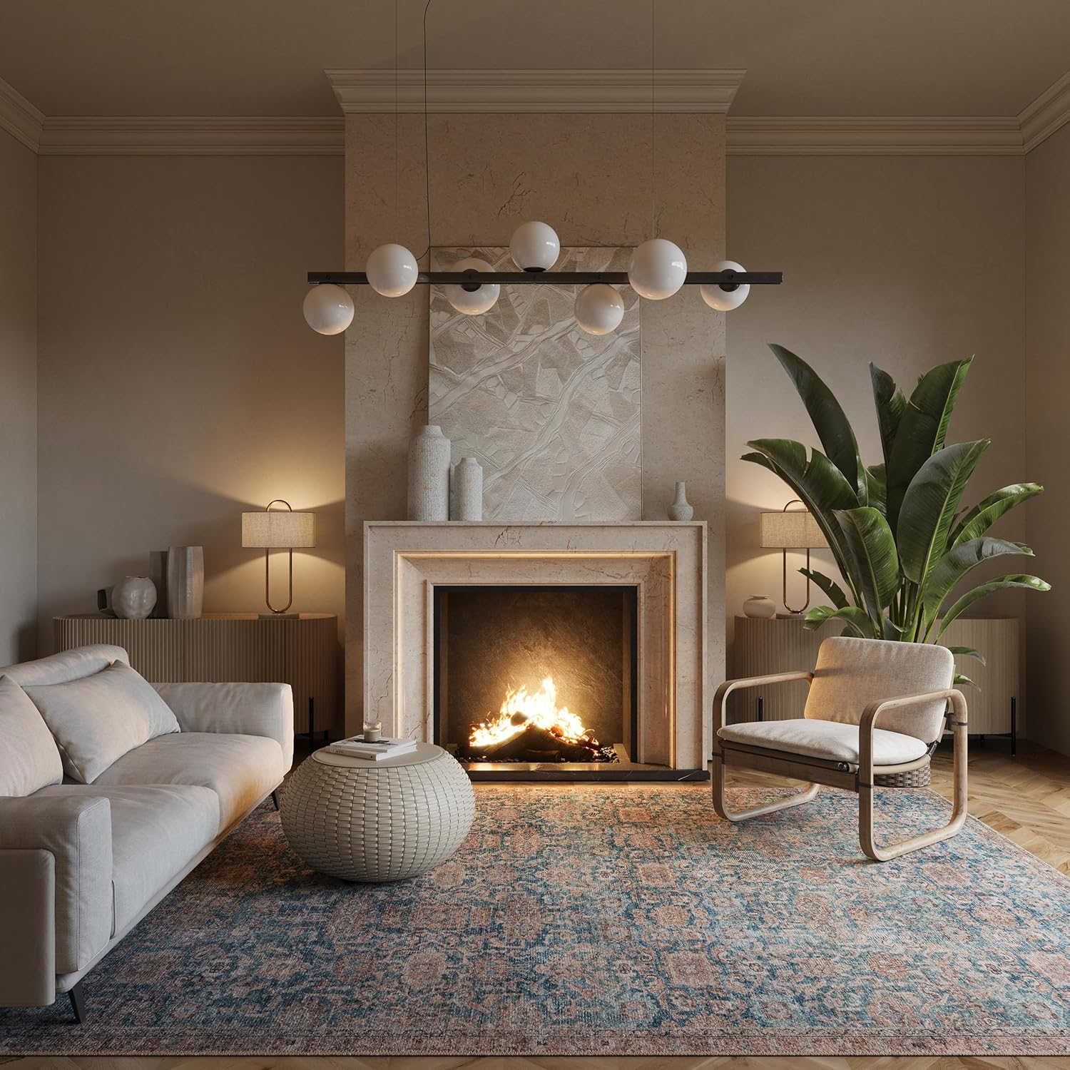 Dash & Albert Ysenna Traditional Washable Rug