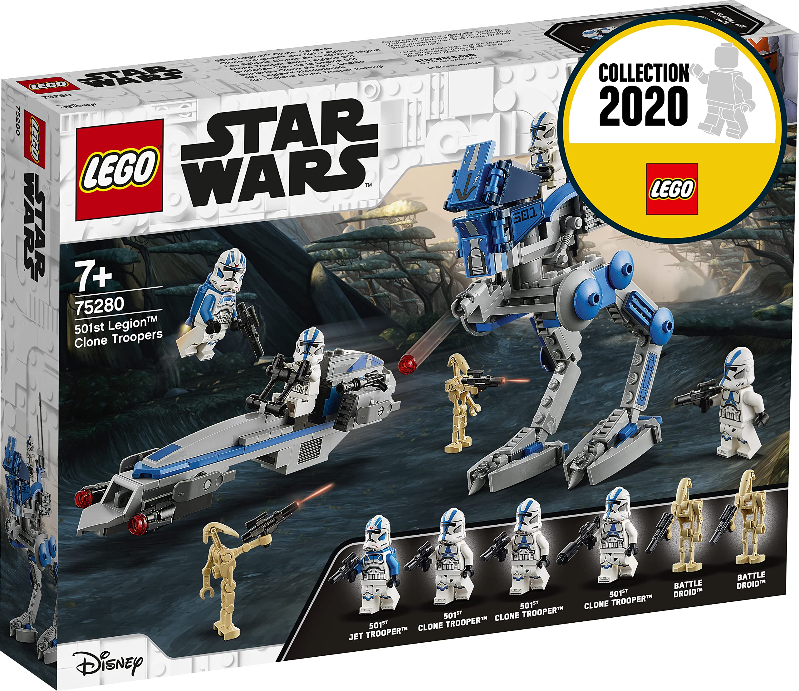 LEGO 75280 Star Wars Soldados Clon de la Legión 501, Set de Construcción con Droides y Mini Figuras, Robot de Juguete para Niños de 7 Años o Más