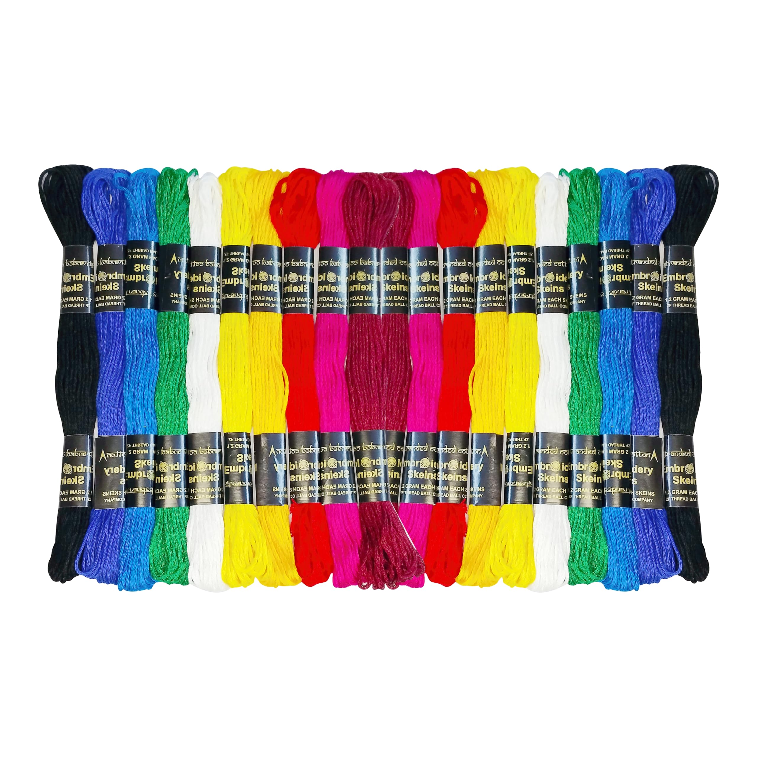 Embroidery Floss Skeins Cross Stitch Thread Friendship Bracelets Crafts Floss 7M Each 50 Pcs Pack (Multicolor 10 Shade)