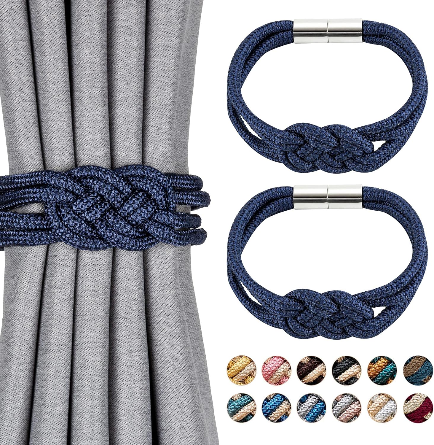 NICEEC 2 Pack Strong Curtain Tiebacks Upgrade