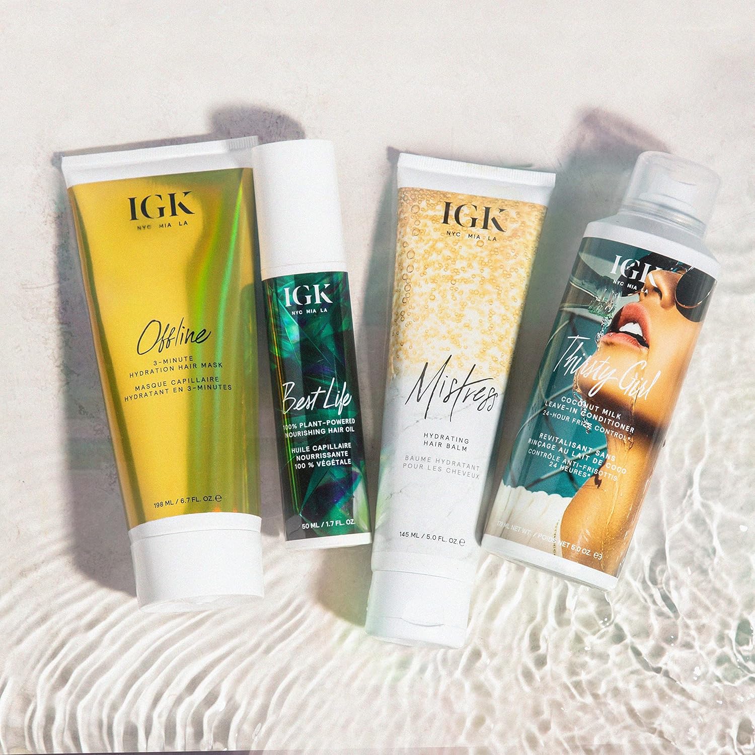 IGK BEST LIFE 100% Plant Powered Nourishing Hair Oil | Smooth + Soften + Heat Protectant | Vegan + Cruelty Free |