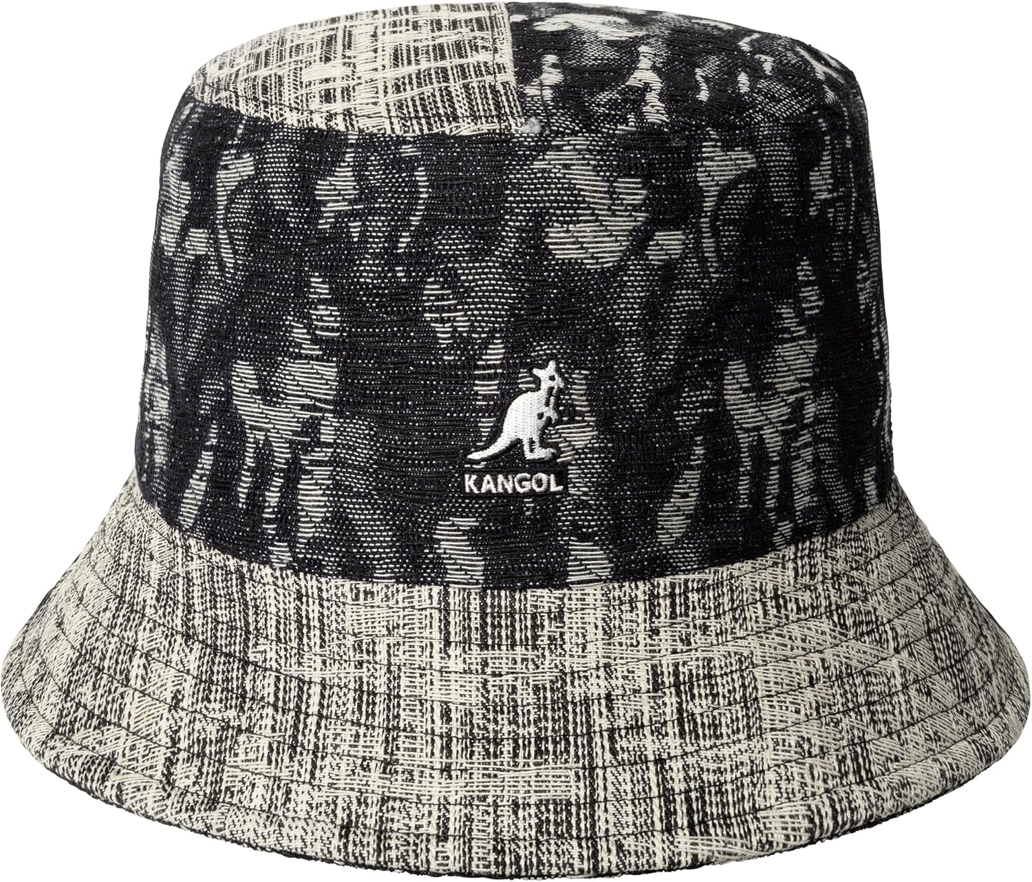 Kangol Denim Mash Up Bucket Black Topstitch