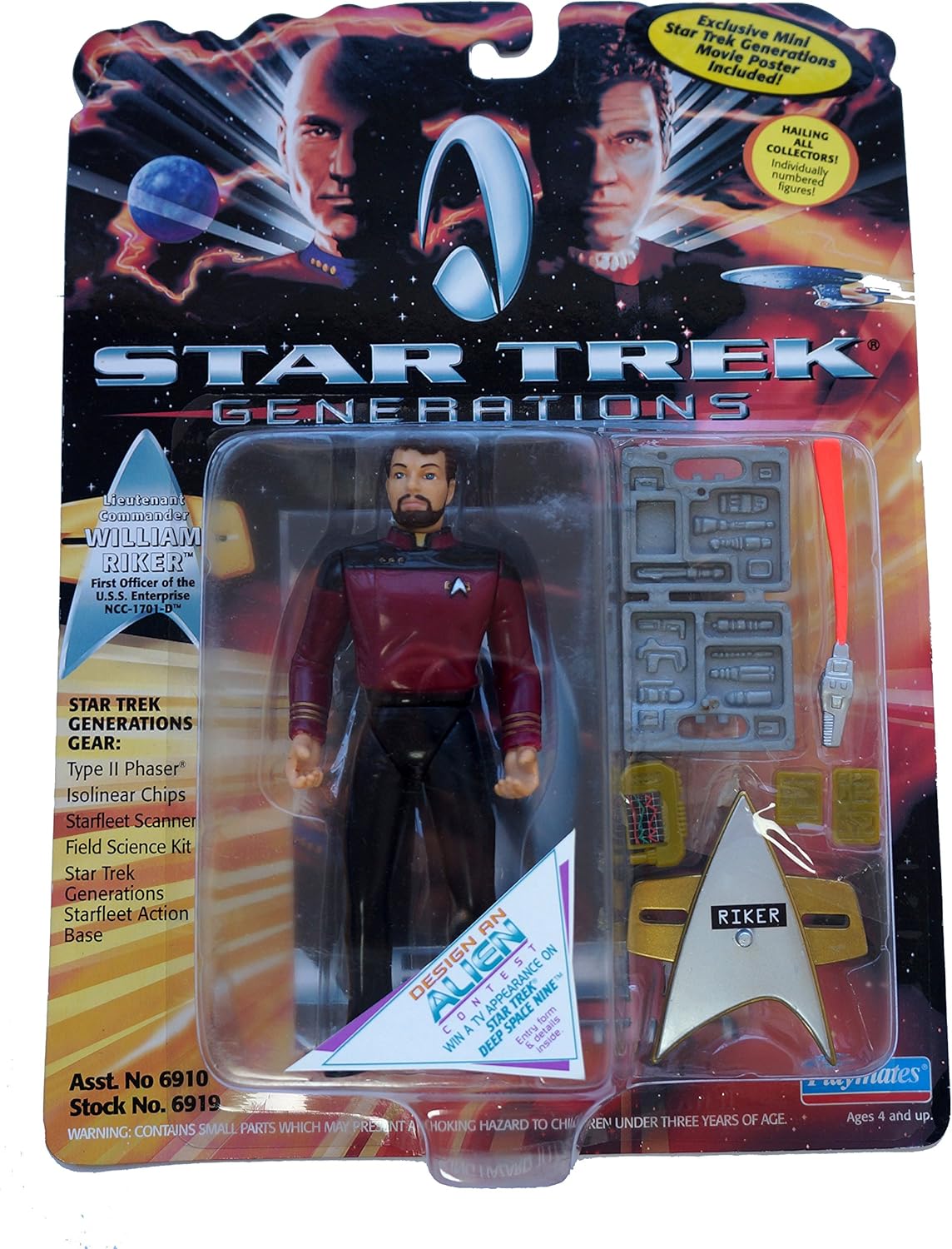 Amazon.com: Star Trek Generations Lieutenant Commander William Riker ...