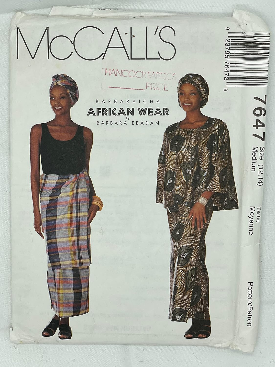 Amazon McCall s 7647 African Wear Top Wrap Skirt Headwrap And amazon-mccall-s-7647-african-wear-top-wrap-skirt-headwrap-and