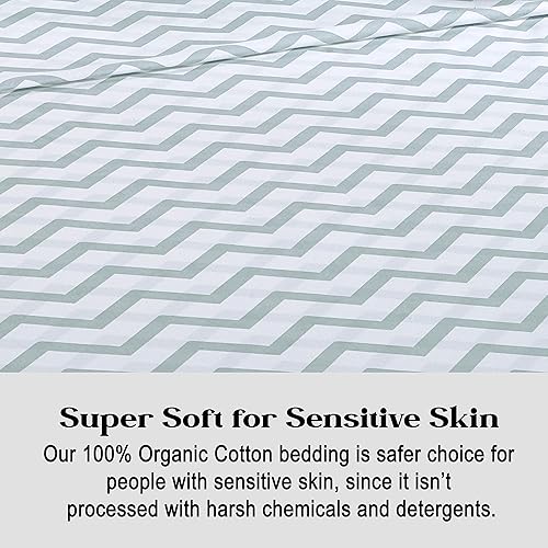 Miniatura 7 de LANE LINEN - Sábana bajera individual 100% algodón orgánico y 1 funda de almohada, tejido de percal ligero, suave, transpirable, apta para colchón