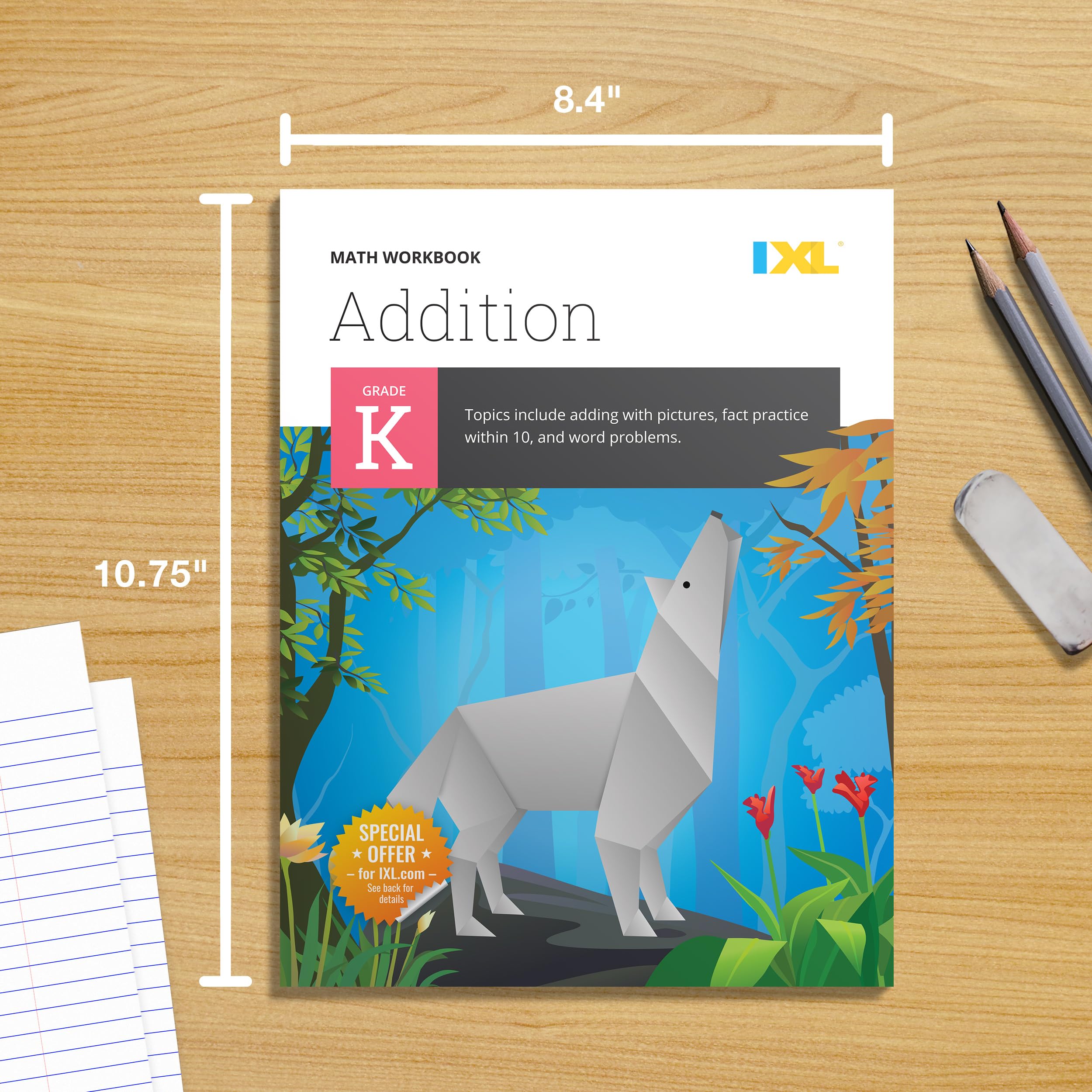 IXL Addition Kindergarten Workbooks, Math Book for Kids Ages 5-6 With Adding Activities Covering Counting Skills, Basic Mathematics Facts, and How to Add Numbers up to 10 - Image 6