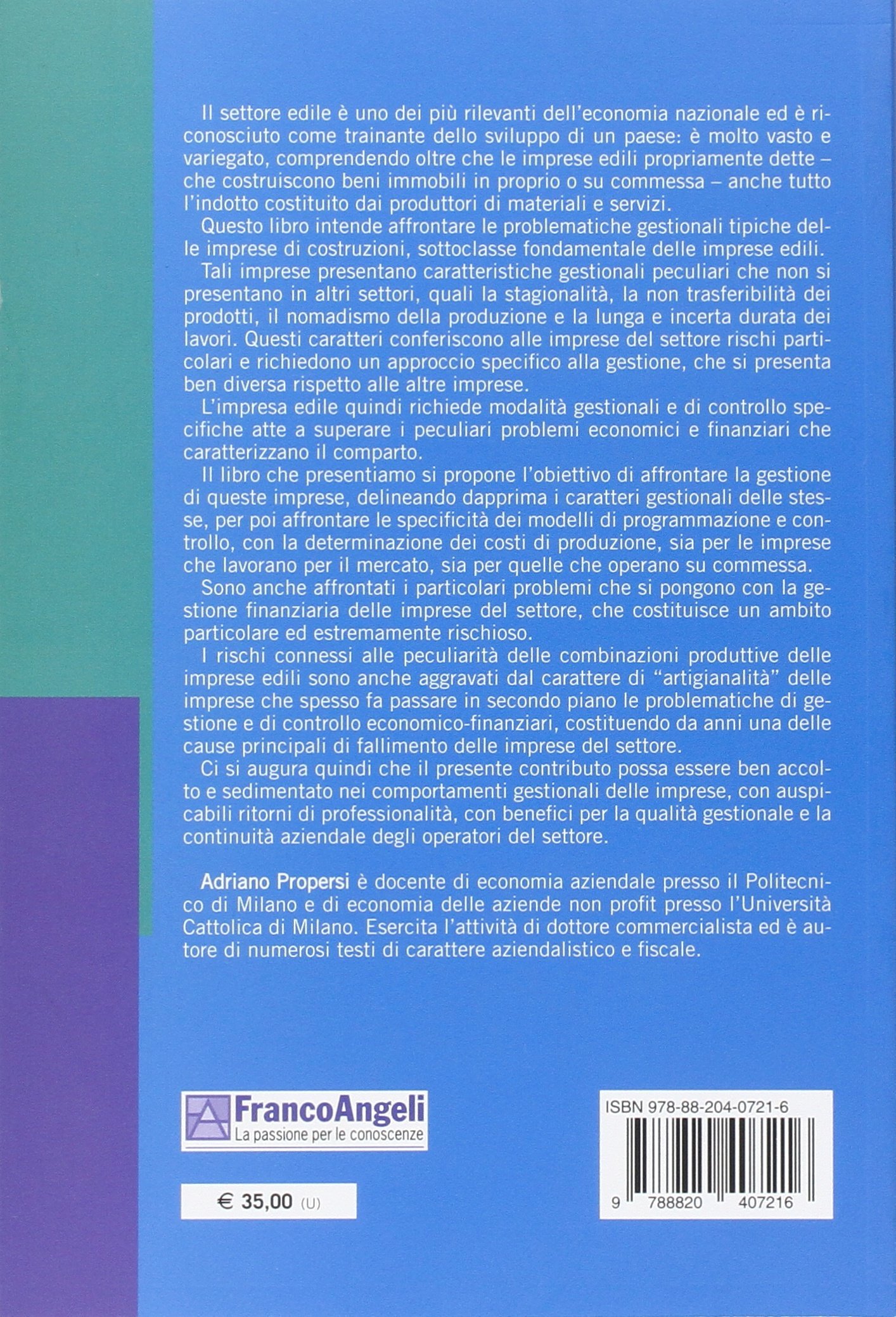 Le imprese edili. Gestione, programmazione e controllo