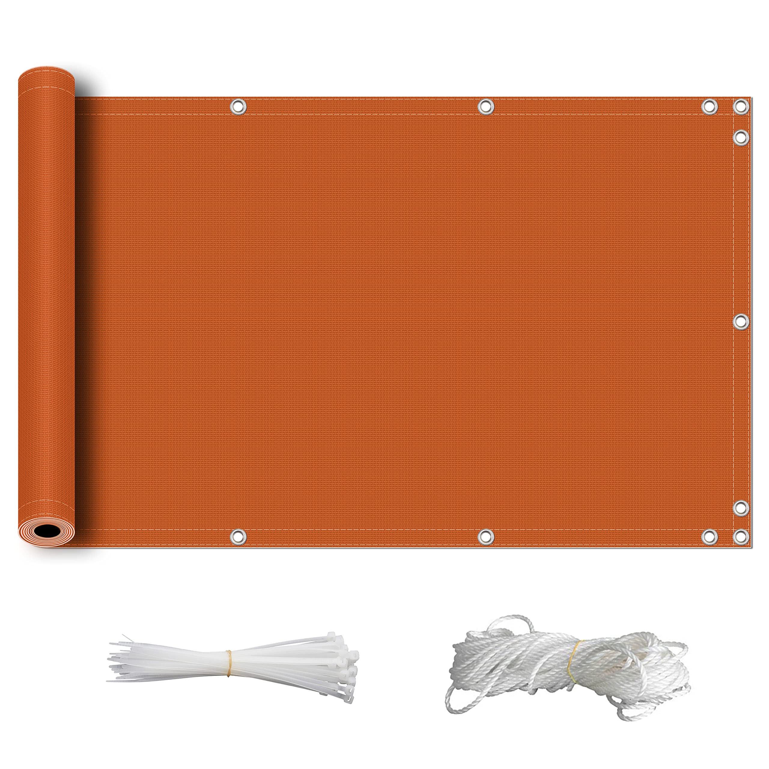 ZQXFZ fence privacy screening 120x850cm Oxford Cloth 160g/㎡ Cover Eyes With Installation Package Easy To Assemble Garden Privacy & Protective Screens -Orange.
