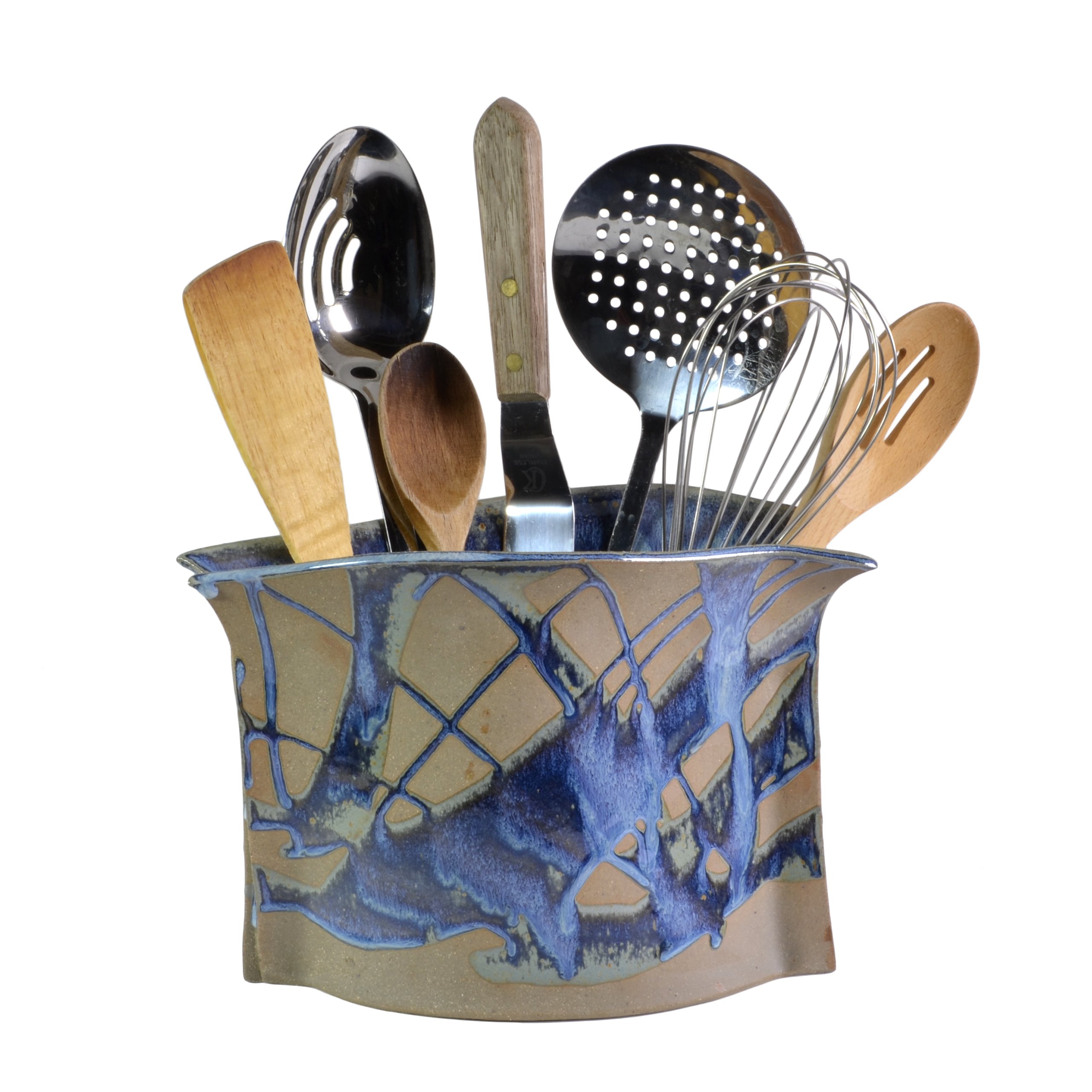 Pocket Vase/Utensil Crock, French Blue