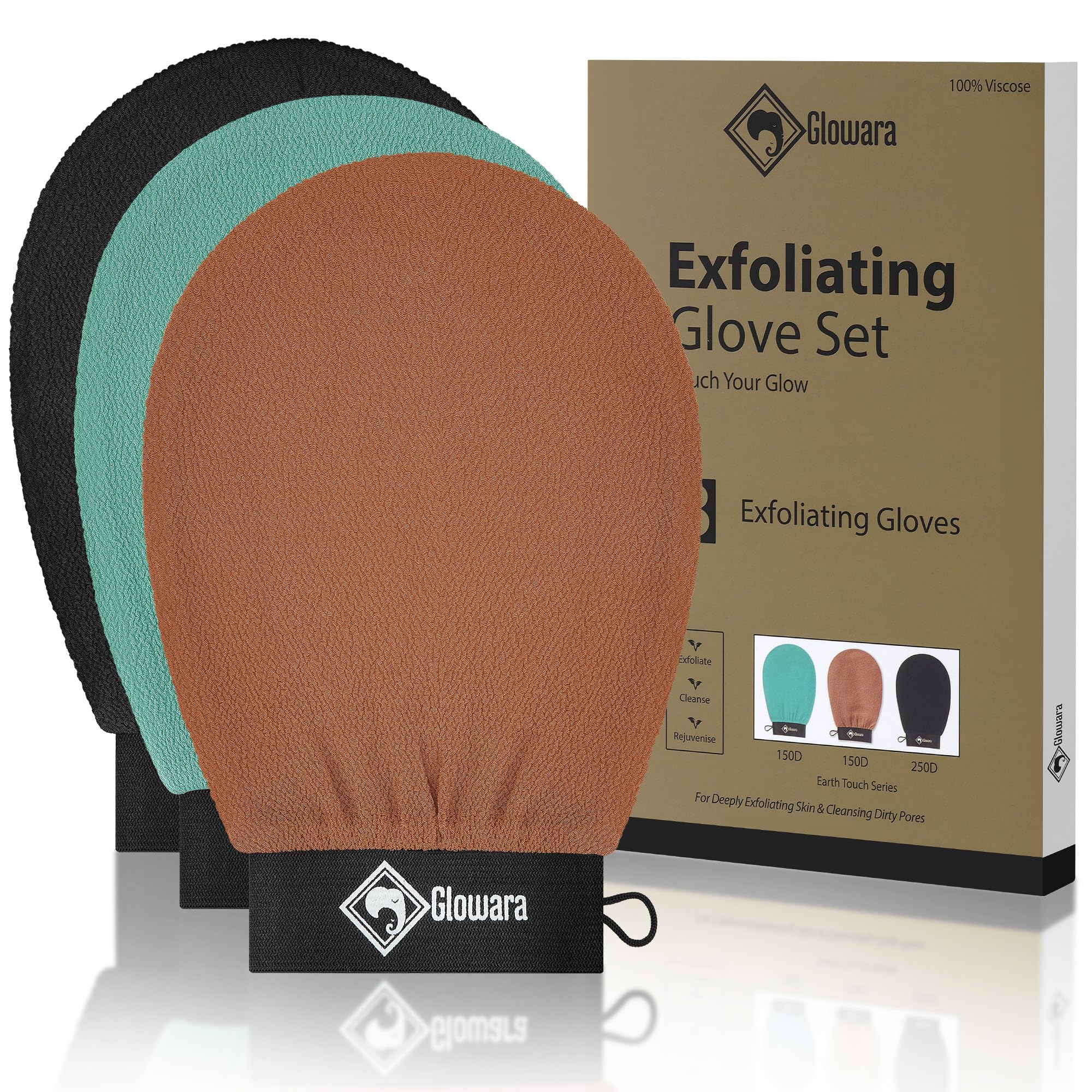 3 PCS Exfoliating Glove and Mitts