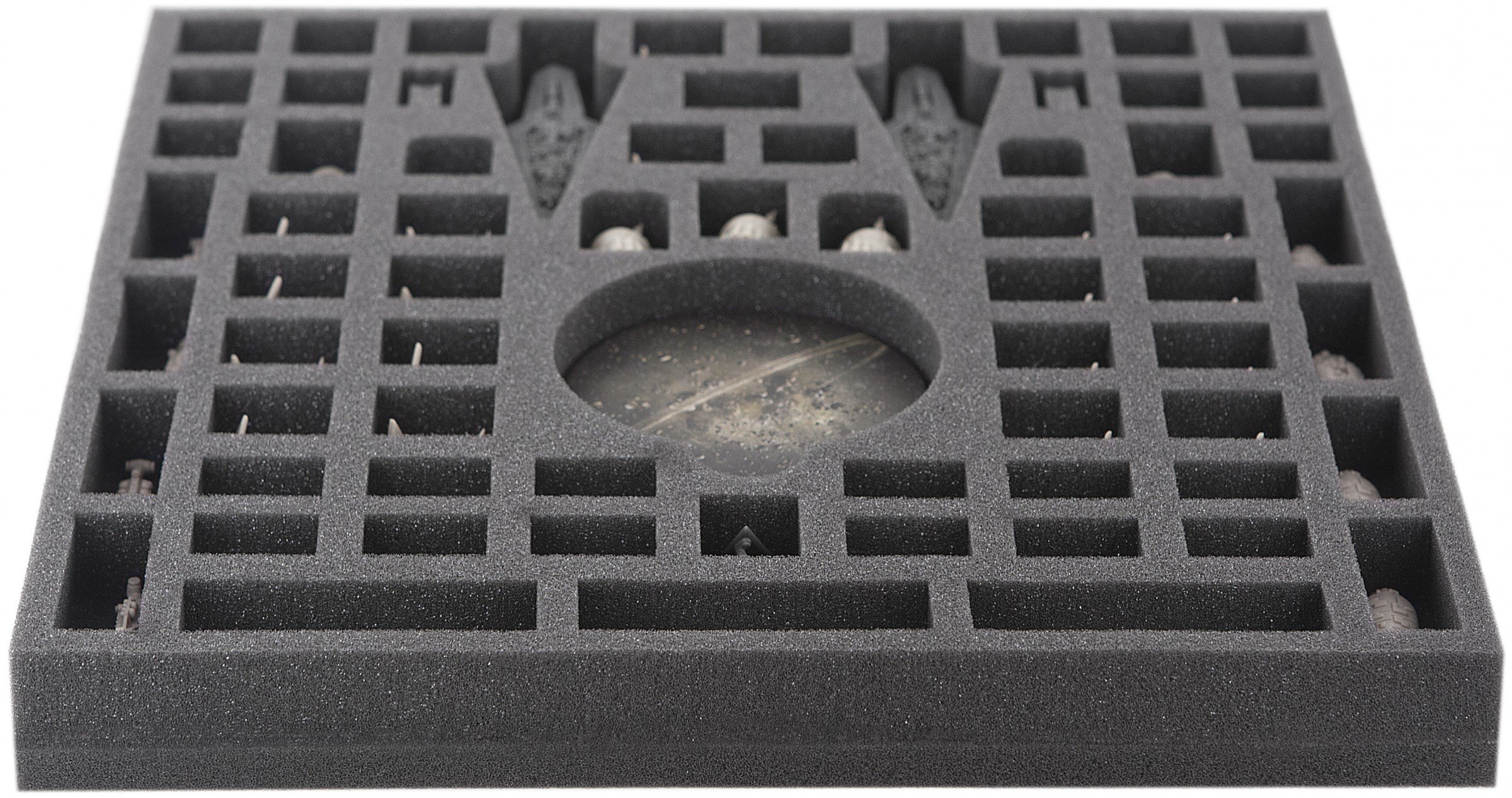 Vassoio In Schiuma Feldherr Per Star Wars Rebellion – 285x285x30 Mm, 67 Slot Per Miniature E Segnalini, Made In Germany