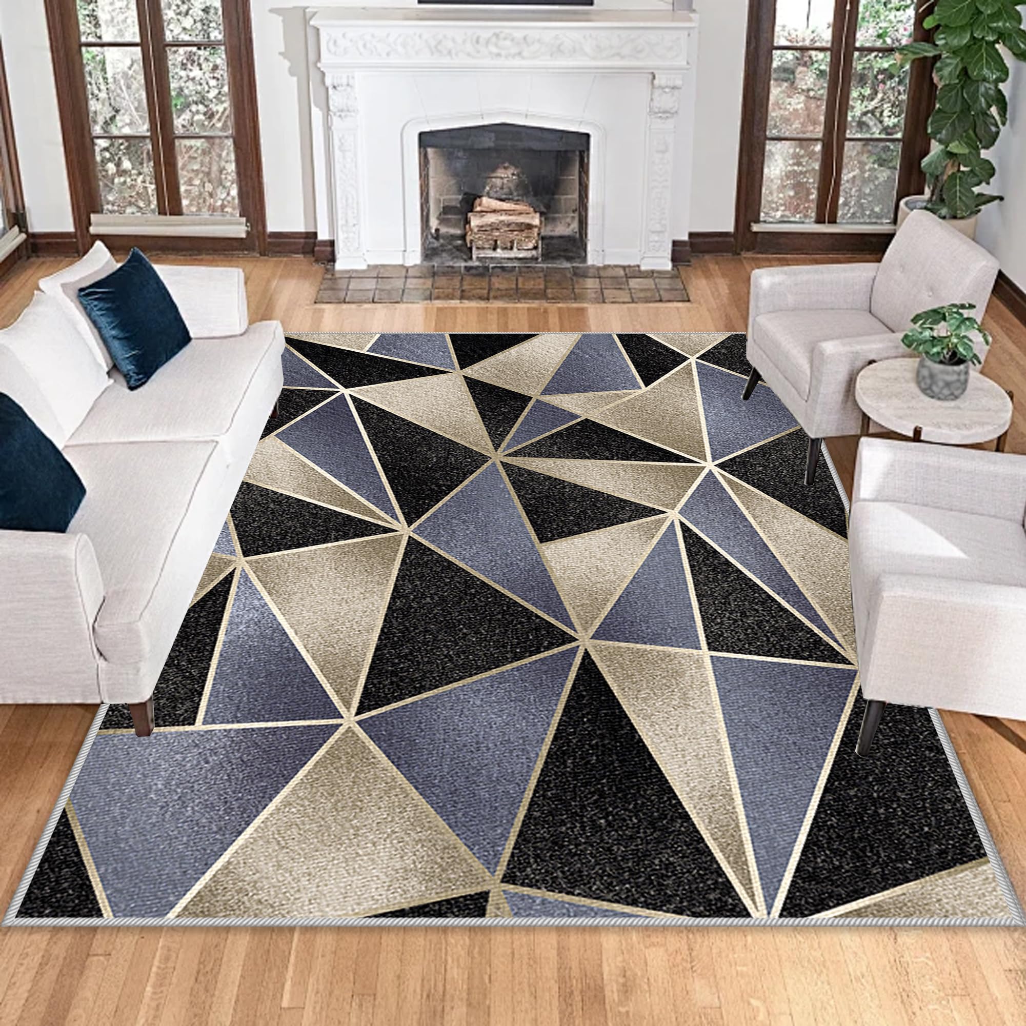 Dywan do salonu Duży Dywan Sypialnia Krótkie włosie Dywan Przedpokój Antypoślizgowy Zmywalny Dywan Do Salonu Kuchni Wejście Wnętrze Nowoczesny Dywan 180 x 210 cm